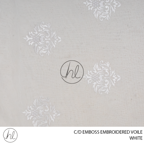 C/D Voile Embroidered Emboss