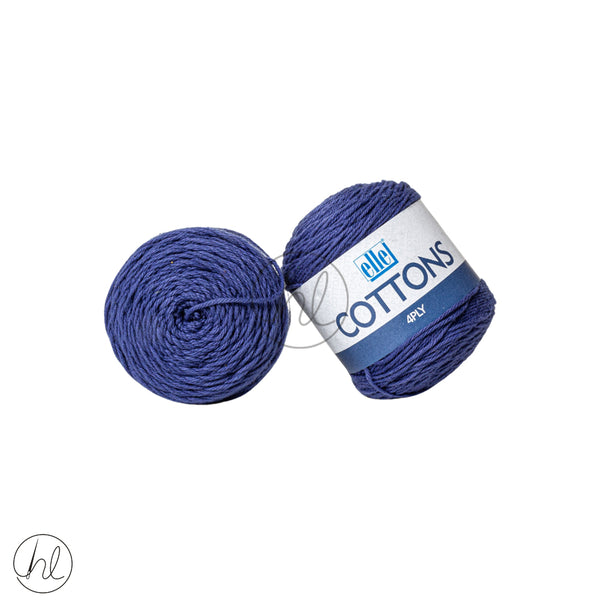 Elle Cottons 4ply 50g Midnight  Free