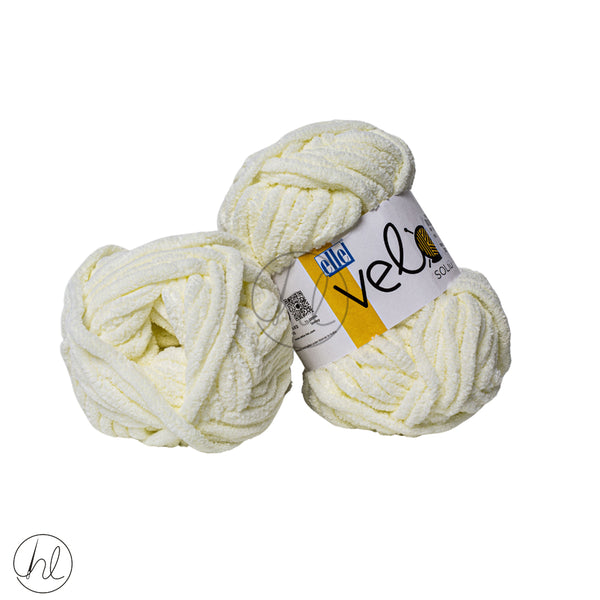 Elle Velour Solid 100G Ivory   Free