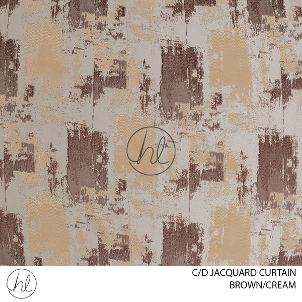 C/D Jacquard Curtain	(CP)(280cm)	(Cream/Brown)