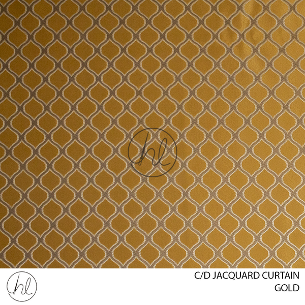 C/D Jacquard Curtain (JF712 CP) (280cm) (Gold)