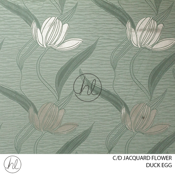 C/D Jacquard Flower (801 CP) (280cm) (Duck Egg)