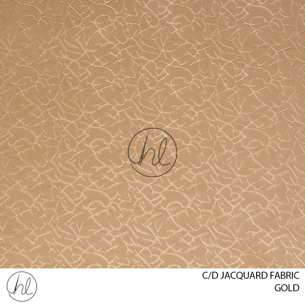 C/D Jacquard Fabric (80 CP) (280cm) (Gold)