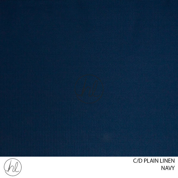 C/D Plain Linen (TA409 CP) (280cm) (Navy)