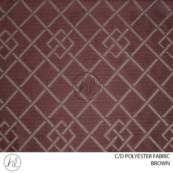 C/D Polyester Fabric (802 CP) (300cm) (Brown)