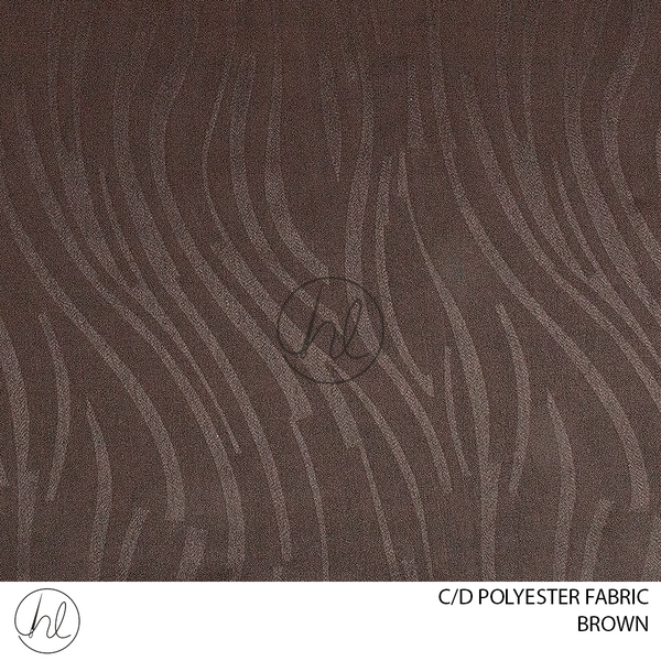 C/D Polyester Fabric (01901 CP)	(280cm) (Brown)