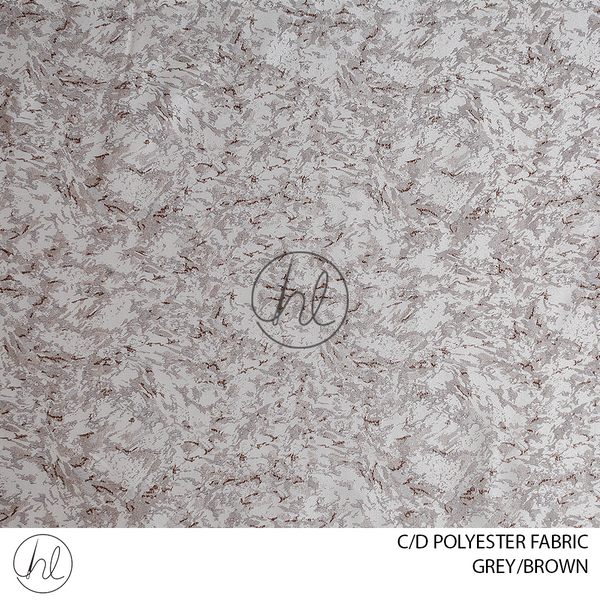 C/D Polyester Fabric (678 CP)(280cm)(Grey/Brown)