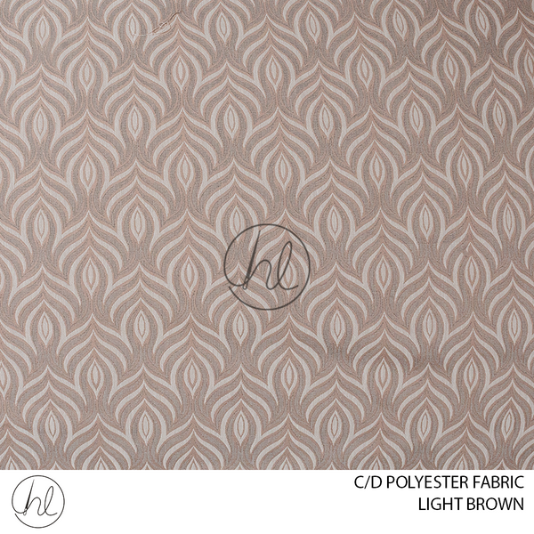 C/D Polyester Fabric (F4229 CP) (280cm) (Light Brown)