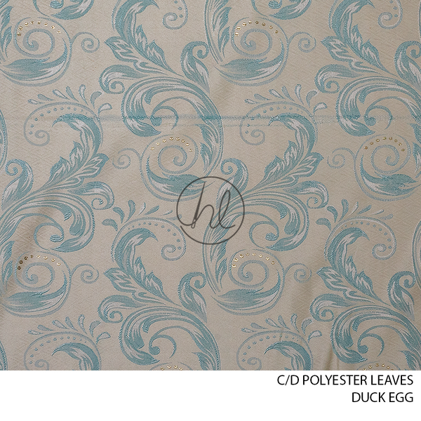 C/D Polyester Fabric Leaves (001VPHM05) (280cm) (Duck Egg)