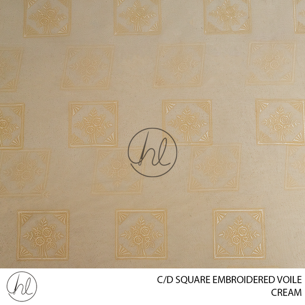 C/D Voile Embroidered Square