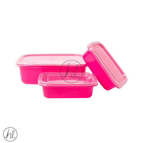 3 PIECE CONTAINER SET (1037) (PINK)