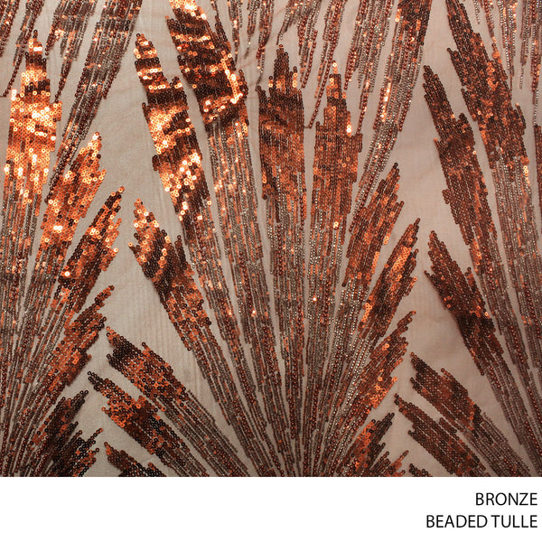 TULLE BEADED BRONZE ROLL ROLL 001