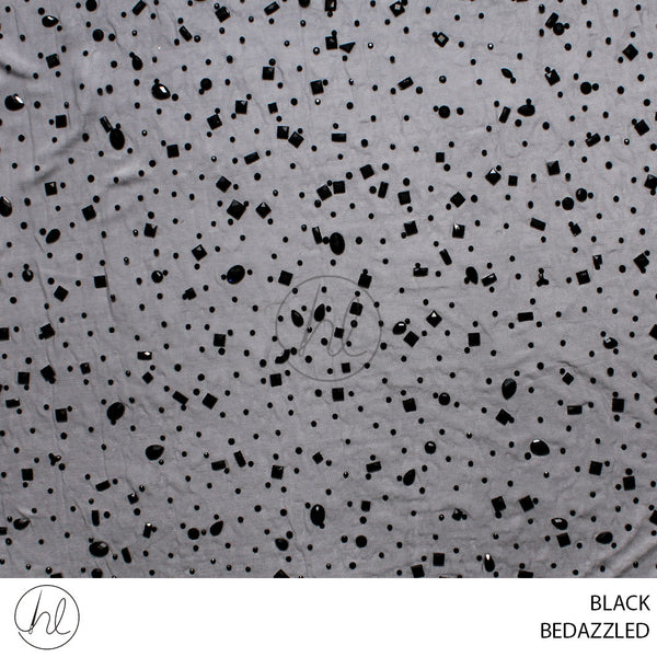 BEDAZZLED (53) BLACK (130CM) PER M