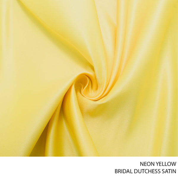 BRIDAL DUTCHESS SATIN NEON YELLOW ROLL ROLL 001