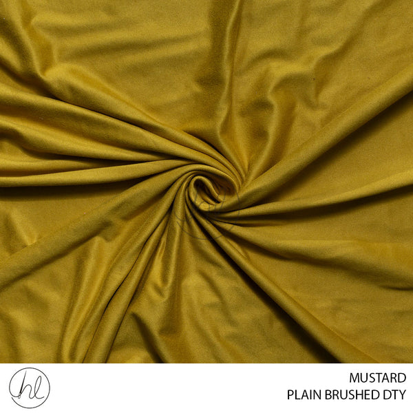 Plain Brushed DTY (932) Mustard (150cm) Per M