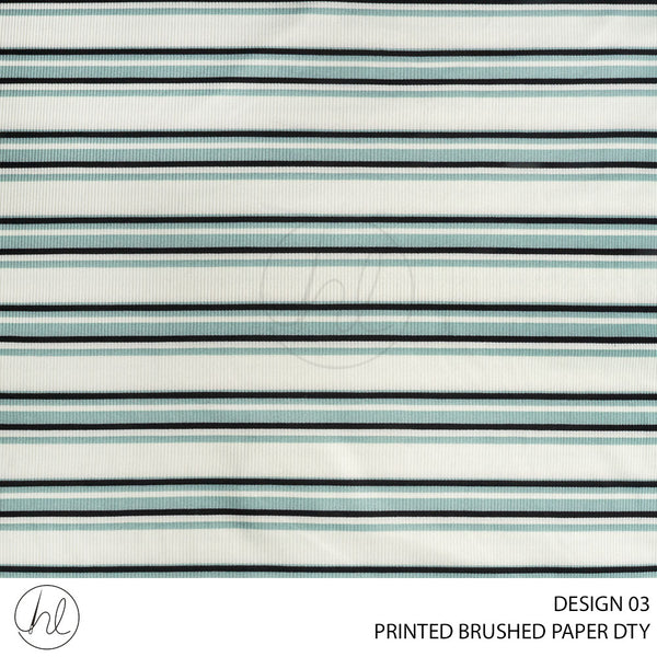 DTY BRUSH PAPER PRT FABRIC 150CM AQUAMARINE ROLL ROLL 001