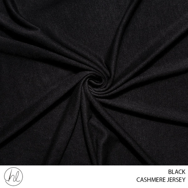 CASHMERE JERSEY (51) BLACK (150CM) PER M