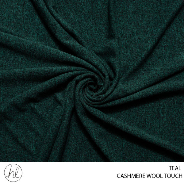 Cashmere Wool Touch (56) Teal (150cm) Per M
