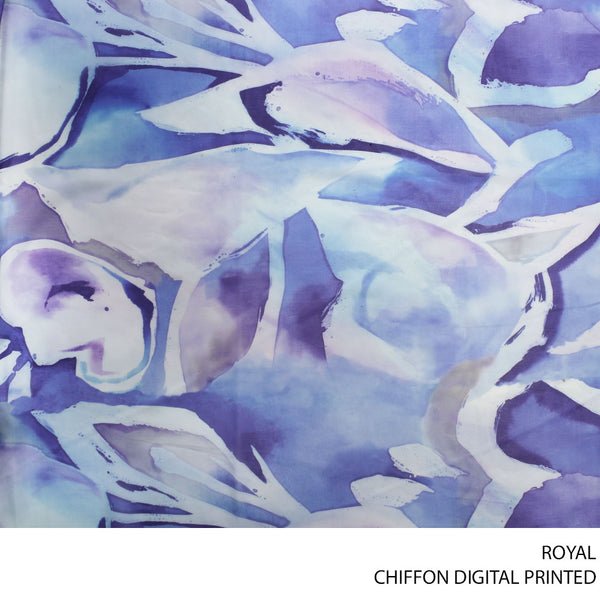 CHIFFON DIGITAL PRINTED FARBIC 150CM ROYAL ROLL ROLL 001