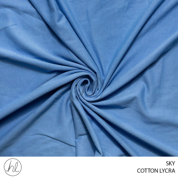 Cotton Lycra (139) Sky (185cm) Per M