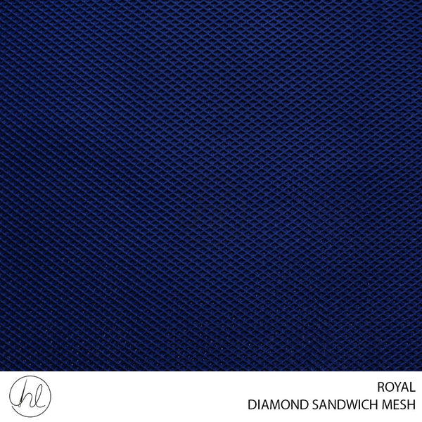 DIAMOND SANDWICH MESH (100717) ROYAL (150CM) PER M