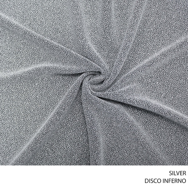 DISCO INFERNO FABRIC 150CM SILVER ROLL ROLL 001