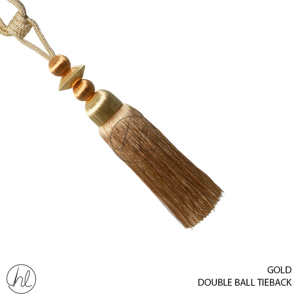 DOUBLE BALL TIEBACK (GOLD)
