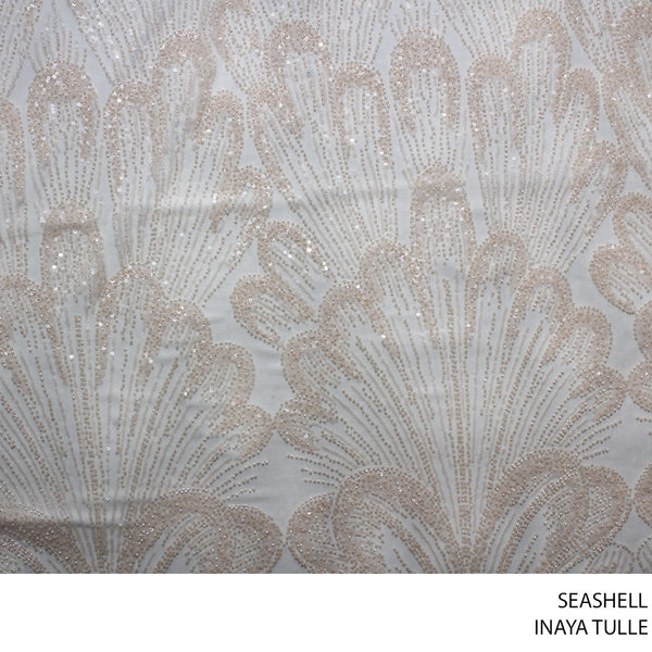 INAYA FABRIC 140CM SEASHELL ROLL ROLL 001