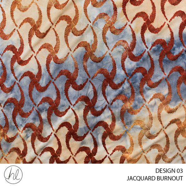 Jacquard Burnout  (51) Multi (150cm) Per M