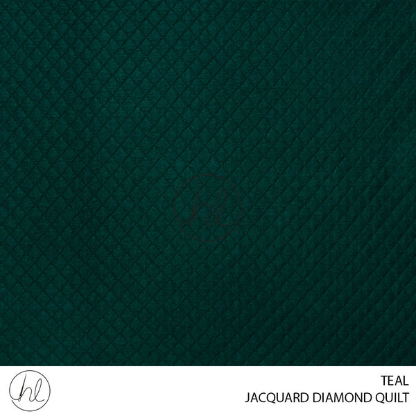 Jacquard Diamond Quilt (56) Teal (150cm) Per M