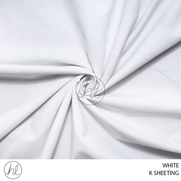 K SHEETING (781) WHITE (150CM) PER M