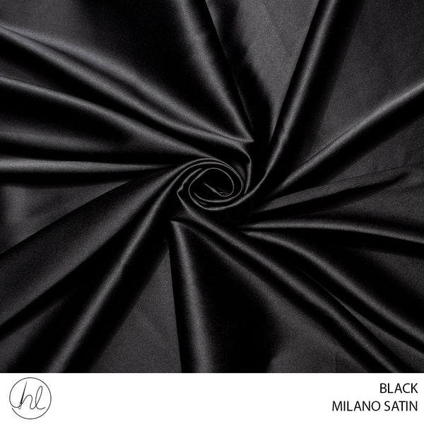 MILANO SATIN (781) BLACK (150CM) PER M
