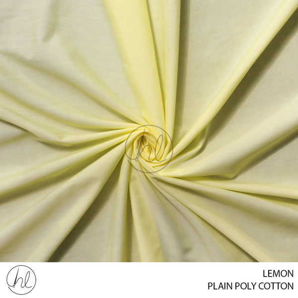 PLAIN POLY COTTON (781) LEMON (112CM) PER M