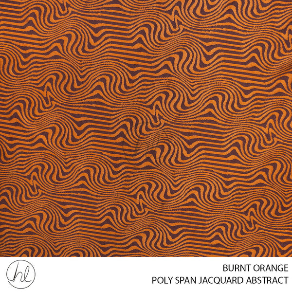POLY SPAN JACQUARD ABSTRACT (51) BURNT ORANGE (150CM) PER M