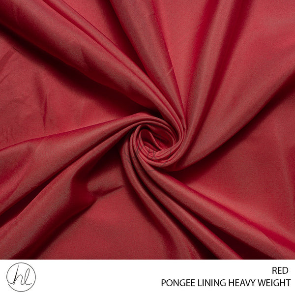 PONGEE LINING HEAVY WEIGHT (53) RED (150CM) PER M