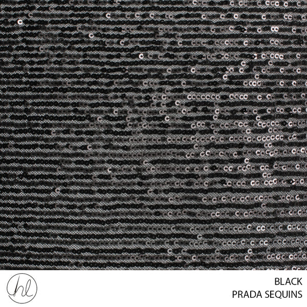 SEQUINCE PRADA (51) BLACK (150CM) PER M