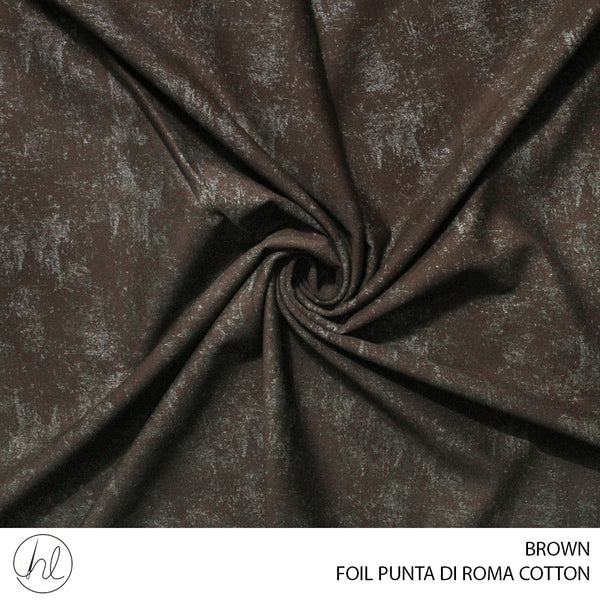 Punta di roma foil (51) brown (150cm) per m