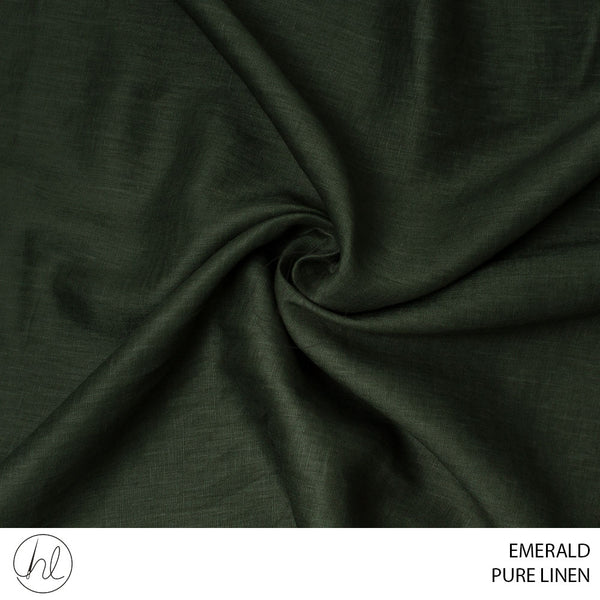 Pure Linen (56) Emerald (140cm) Per M