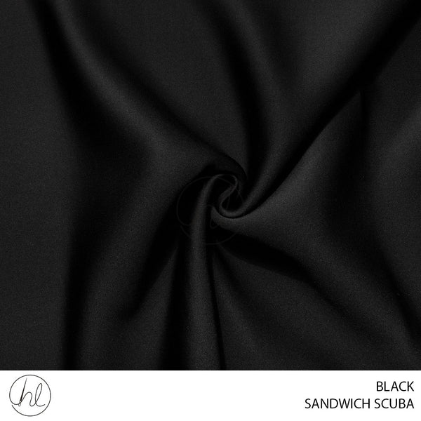 SCUBA SANDWICH (781) BLACK (150CM) PER M