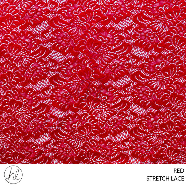 STRETCH LACE (781) RED (150CM) PER M
