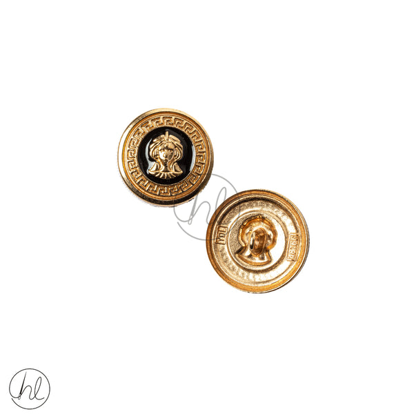 Buttons Fancy  (25mm)  (Blk/Gold)