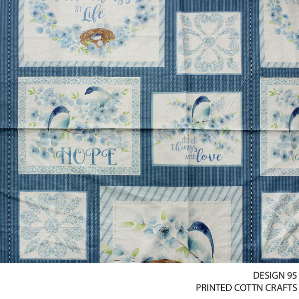 COTTON CRAFT DIGITAL FABRIC DEN/BLUE ROLL ROLL 004