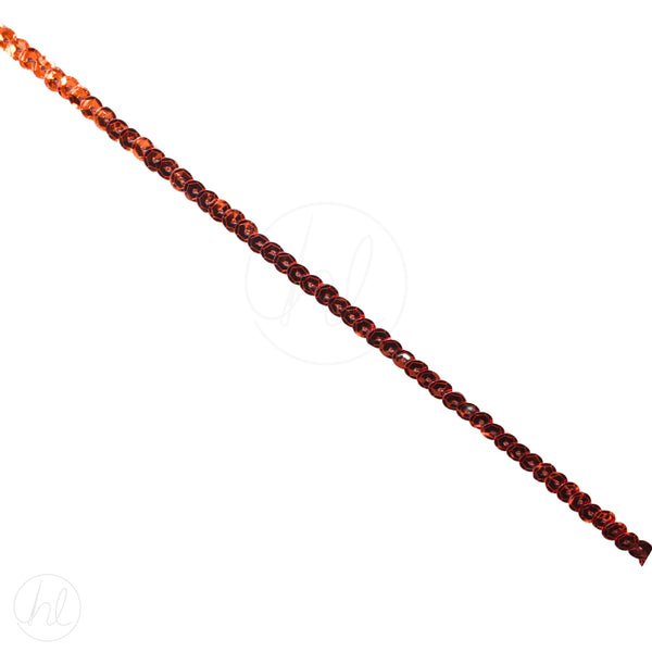 SEQUINS GLITTER ORANGE SEQ-1 (6MM WIDE) P/METER