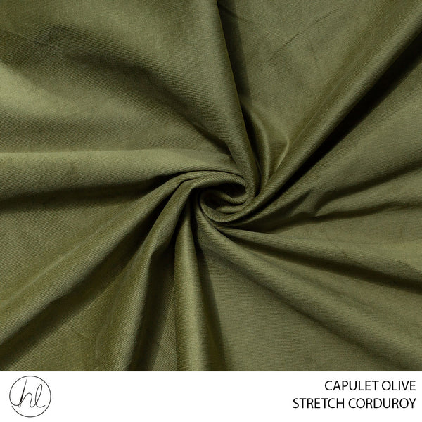 STRETCH CORDUROY (51) CAPULET OLIVE (150CM) PER M