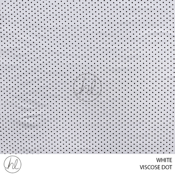 Viscose Dot (51) White (150CM) PER M