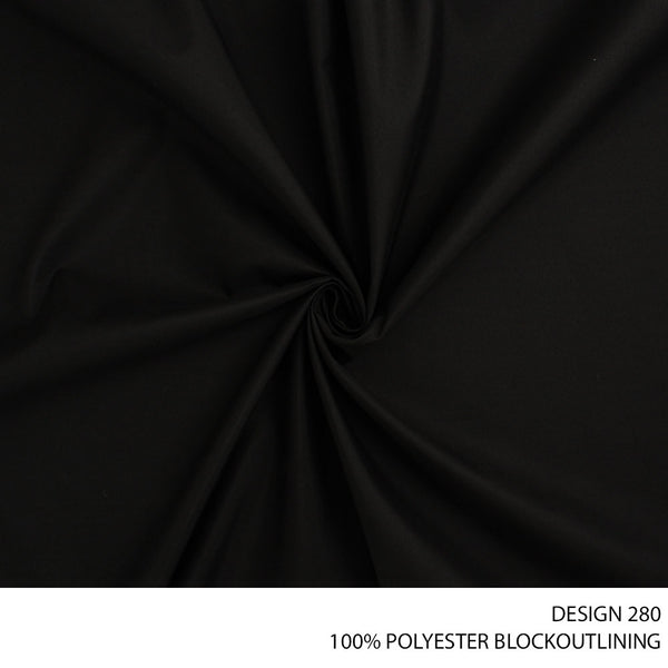 100% POLYESTER BLOCKOUT LINING BLACK ROLL ROLL 001
