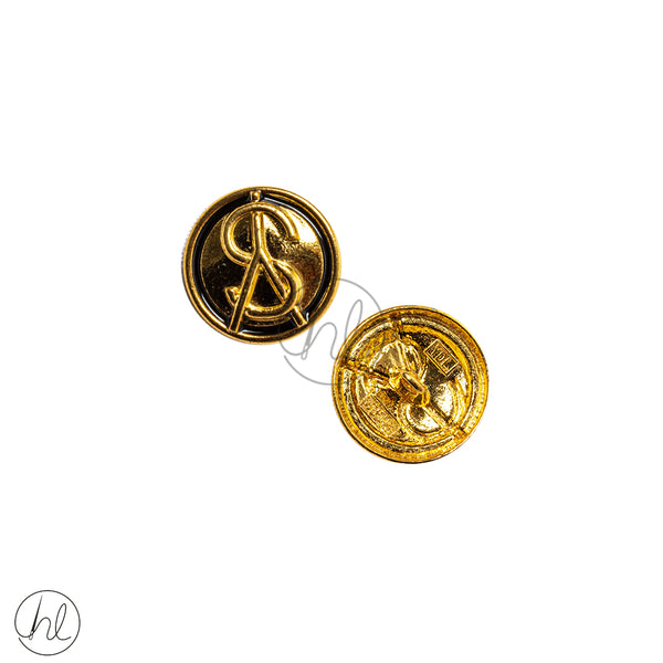 Buttons Fancy  (25mm)  (Blk/Gold)