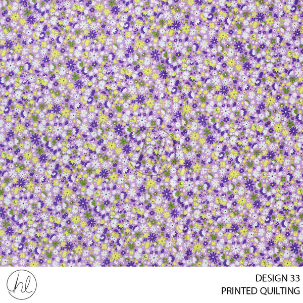 PRINTED QUILTING (51) MULTI (110CM) PER M