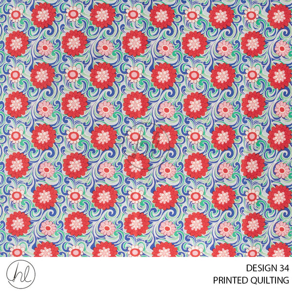 PRINTED QUILTING (51) MULTI (110CM) PER M