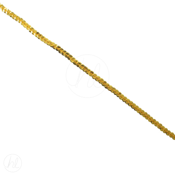 SEQUINS TEXTURED GOLD (6MM WIDE) P/METER
